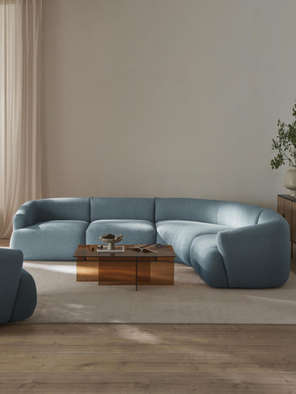 Modulares Bouclé-Ecksofa Sofia (4-Sitzer)