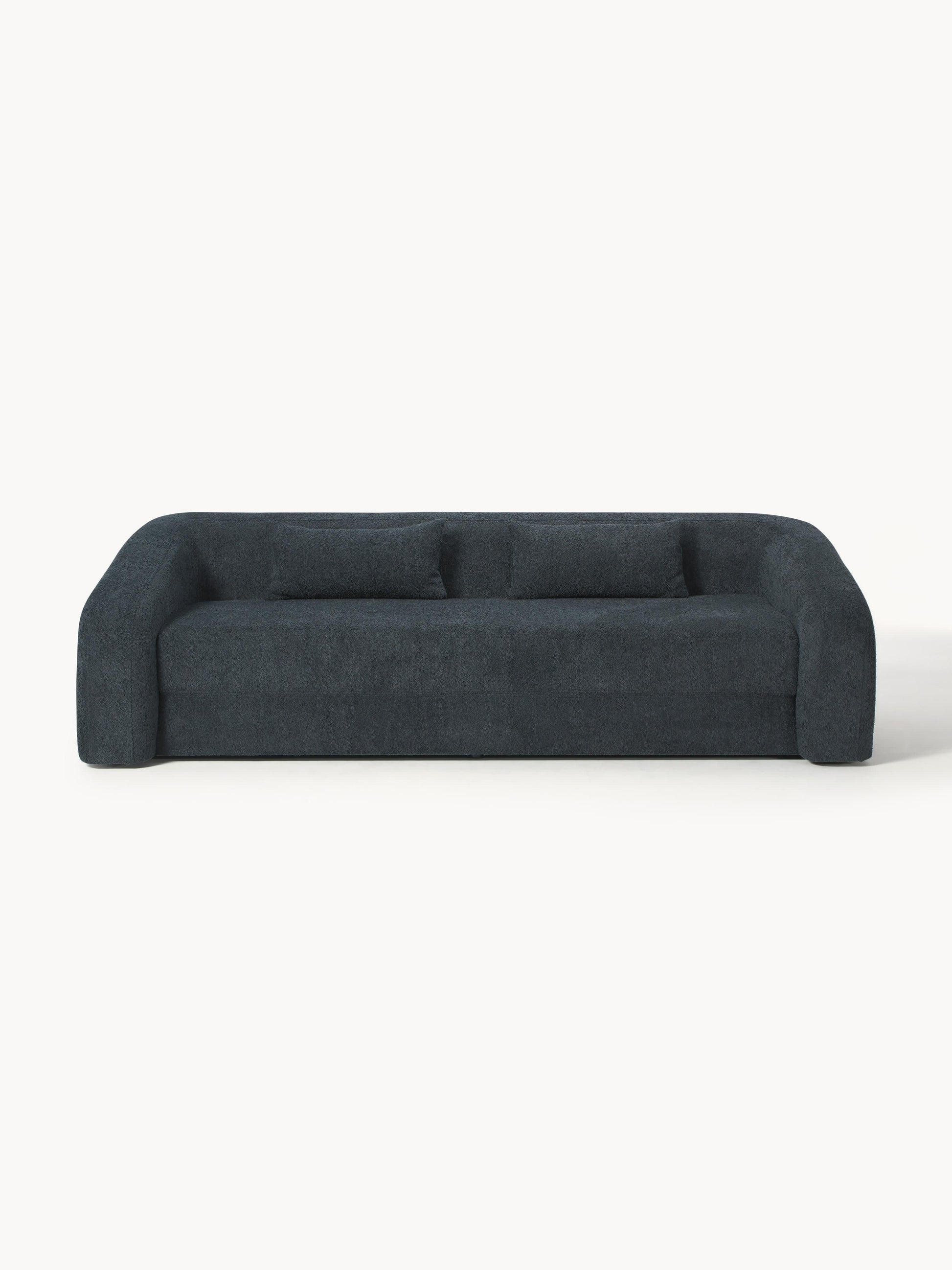 Galeriebild 1 - Schlafsofa Eliot (3-Sitzer) aus Teddy-Bouclé