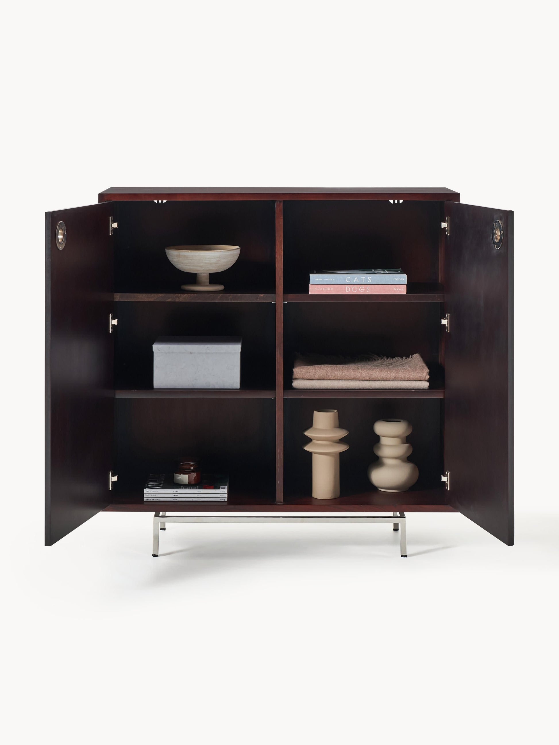 Highboard Scarlett mit Spiegelglas-Türen