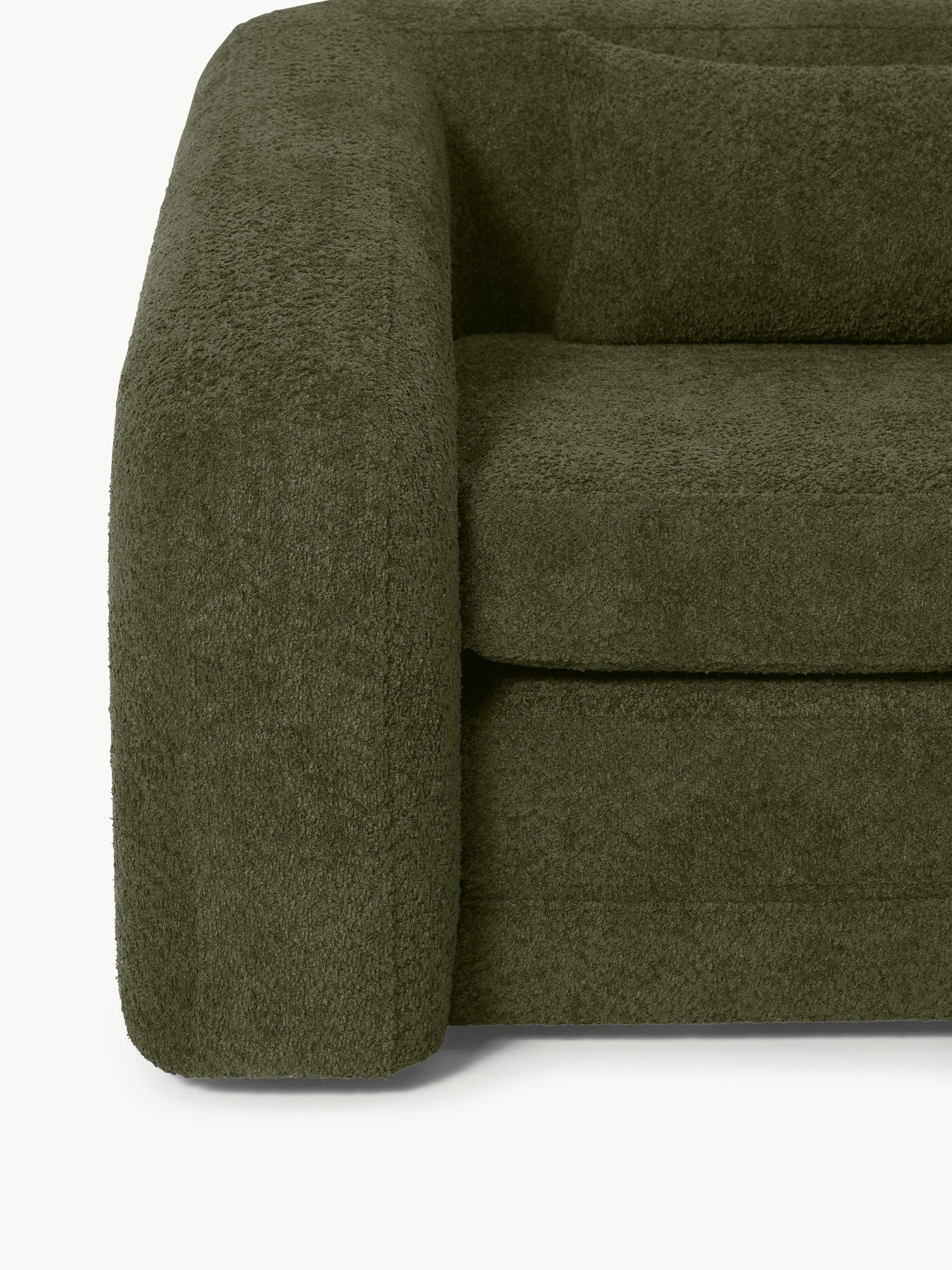Schlafsofa Eliot (2-Sitzer) aus Teddy-Bouclé