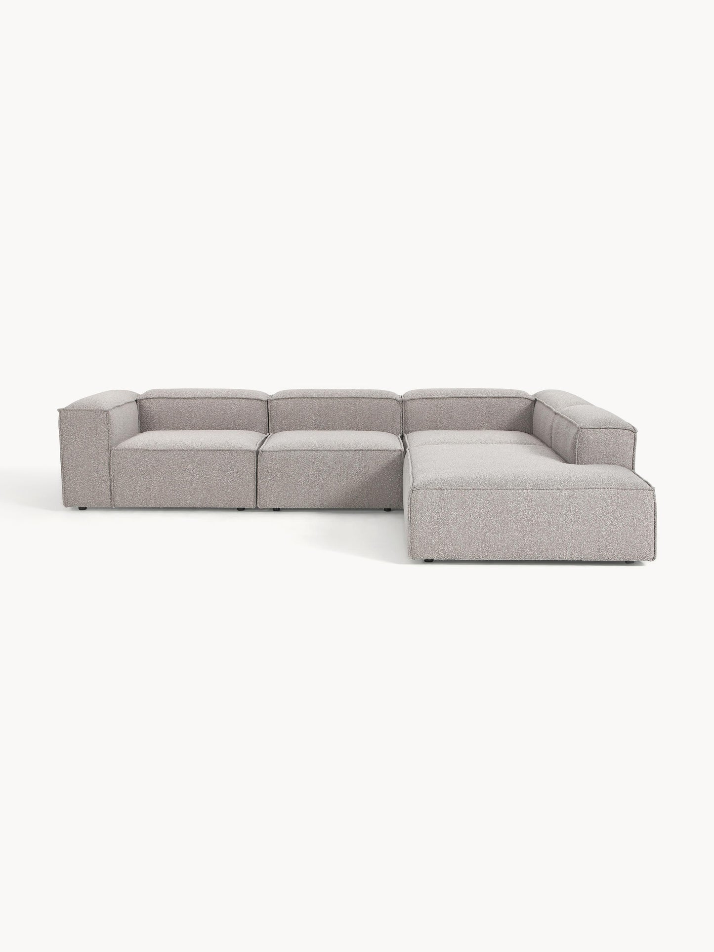 Modulares XL-Ecksofa Lennon (4-Sitzer) aus Bouclé