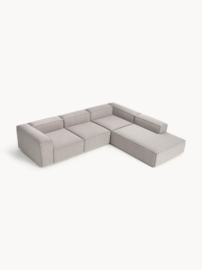 Modulares XL-Ecksofa Lennon (4-Sitzer) aus Bouclé