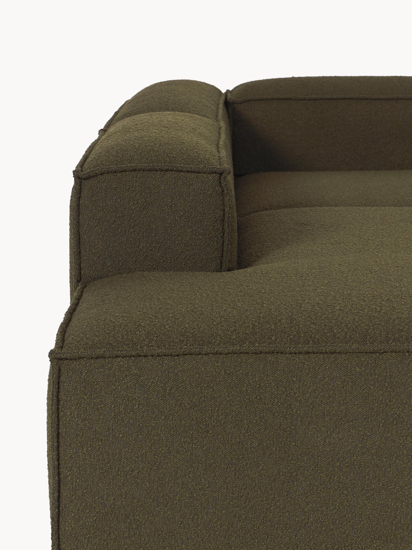 Modulares XL-Ecksofa Lennon (4-Sitzer) aus Bouclé
