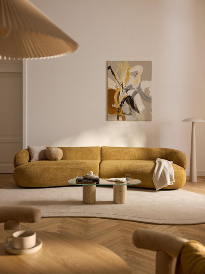 Sofa Alba (4-Sitzer) aus Teddy-Bouclé