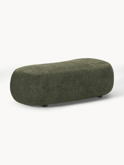 XL-Hocker Alba aus Teddy-Bouclé