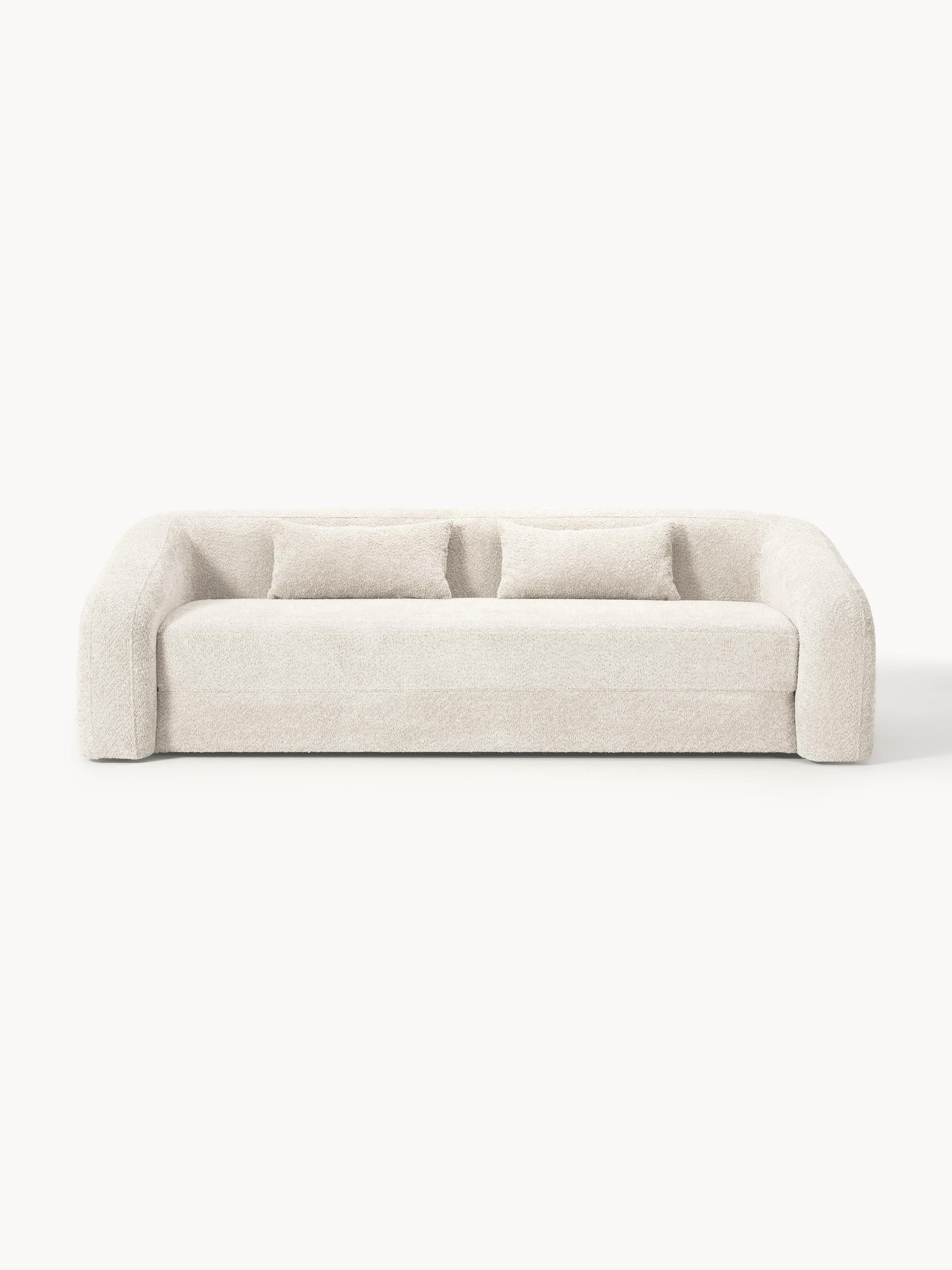 Galeriebild 1 - Schlafsofa Eliot (3-Sitzer) aus Teddy-Bouclé