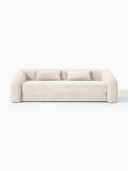 Galeriebild 1 - Schlafsofa Eliot (3-Sitzer) aus Teddy-Bouclé