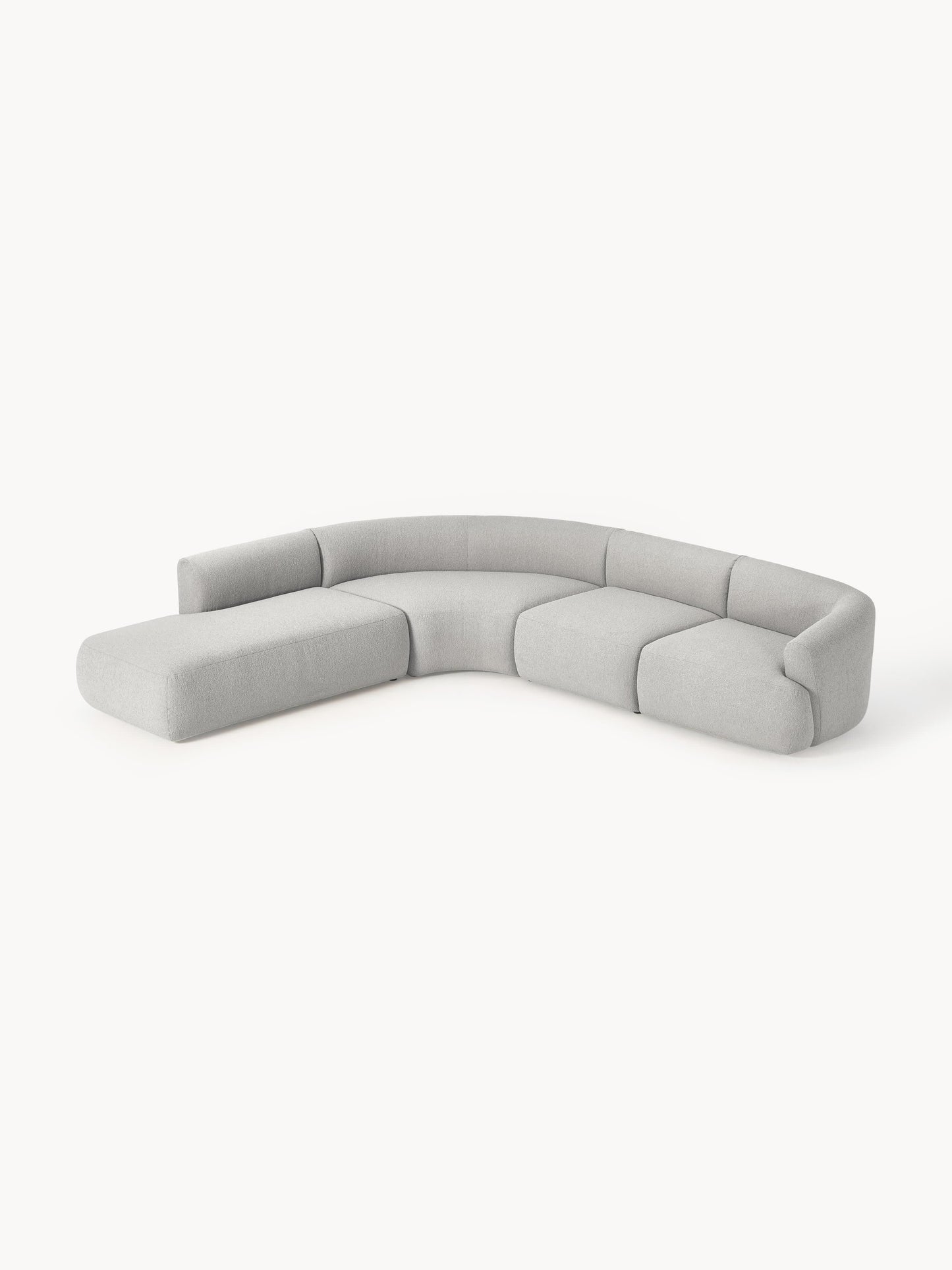 Modulares Bouclé-Ecksofa Sofia (4-Sitzer)