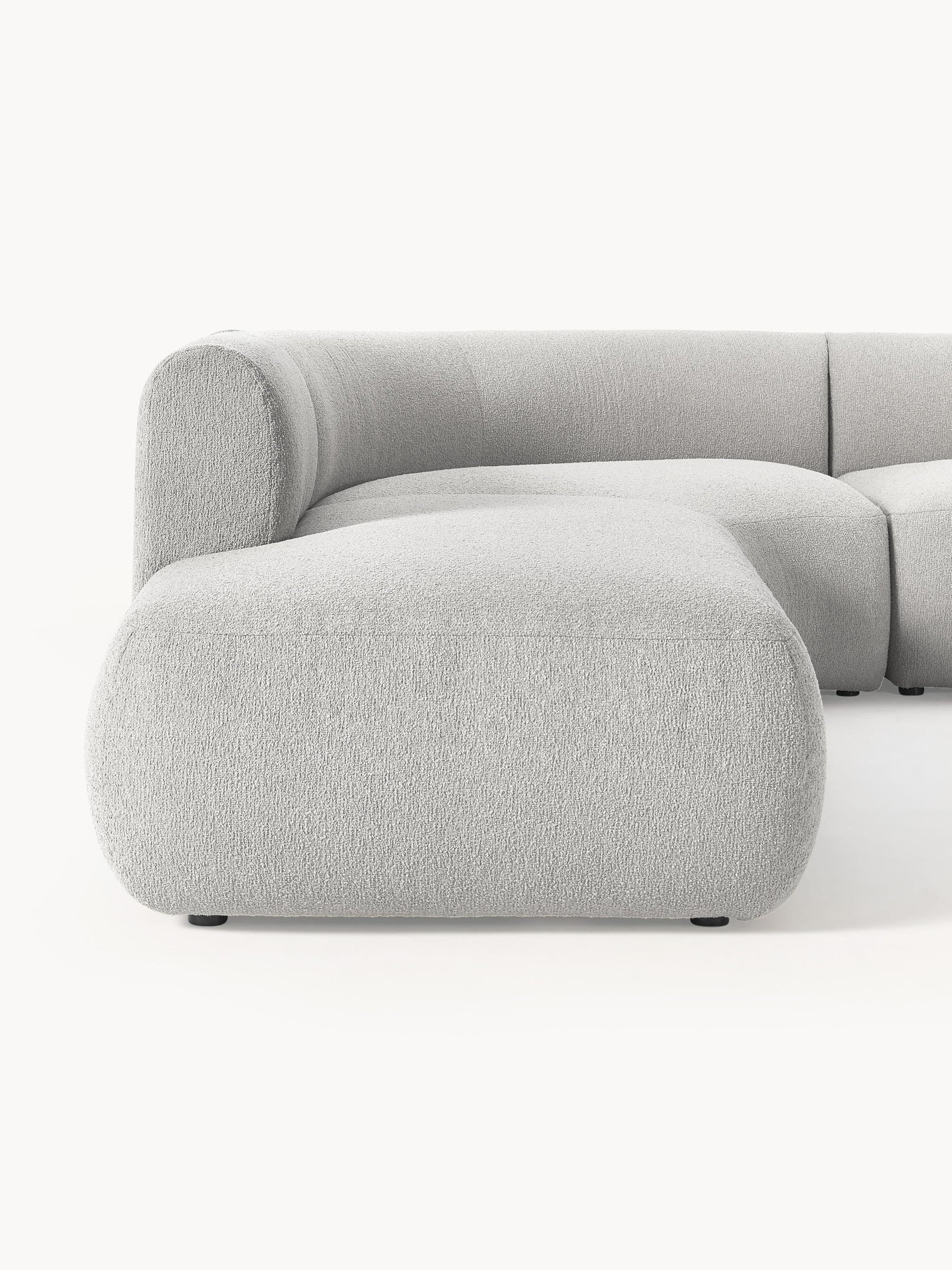 Modulares Bouclé-Ecksofa Sofia (4-Sitzer)