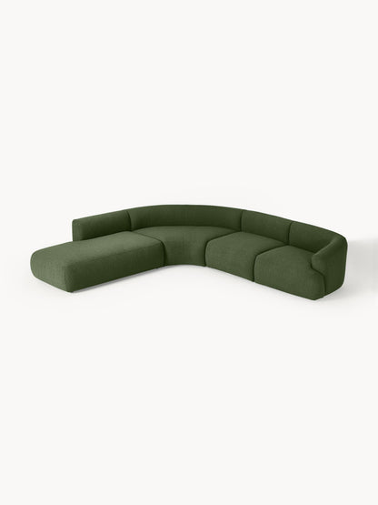 Modulares Bouclé-Ecksofa Sofia (4-Sitzer)