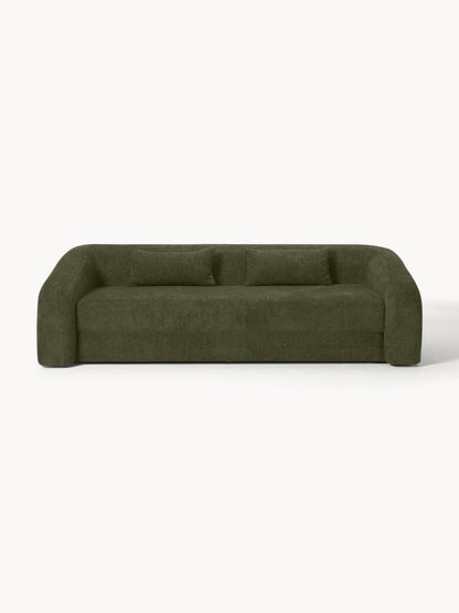 Galeriebild 1 - Schlafsofa Eliot (3-Sitzer) aus Teddy-Bouclé