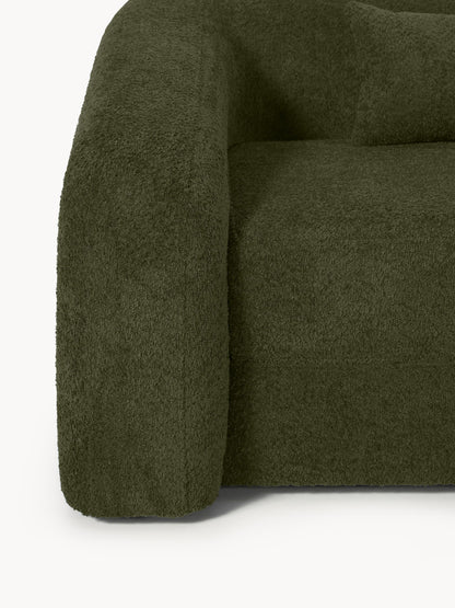Schlafsofa Eliot (3-Sitzer) aus Teddy-Bouclé