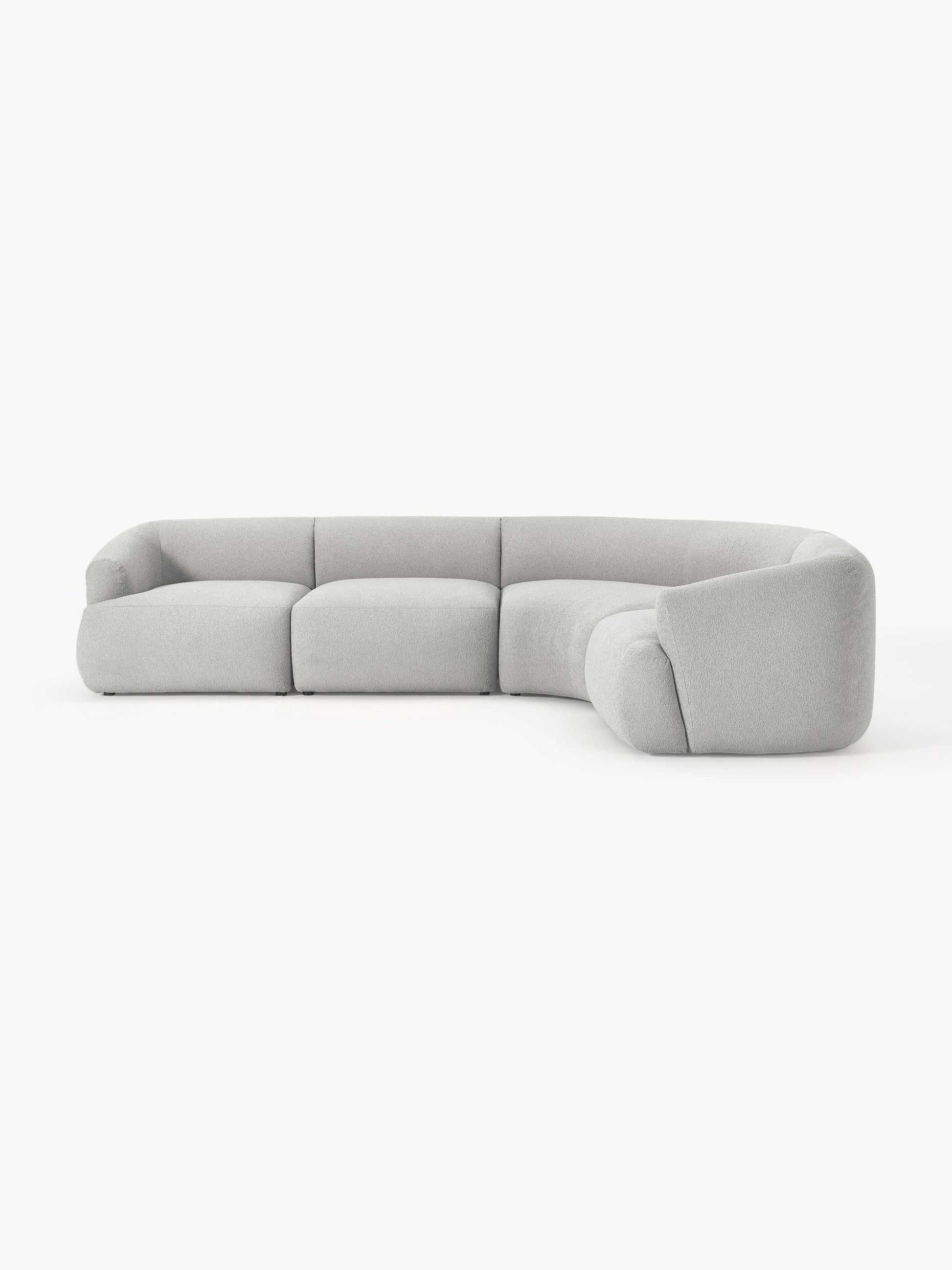 Galeriebild 1 - Modulares Bouclé-Ecksofa Sofia (4-Sitzer)