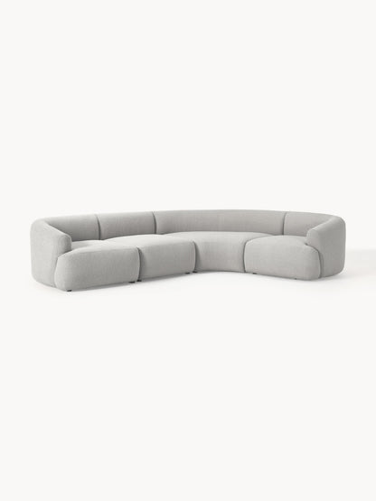 Modulares Bouclé-Ecksofa Sofia (4-Sitzer)