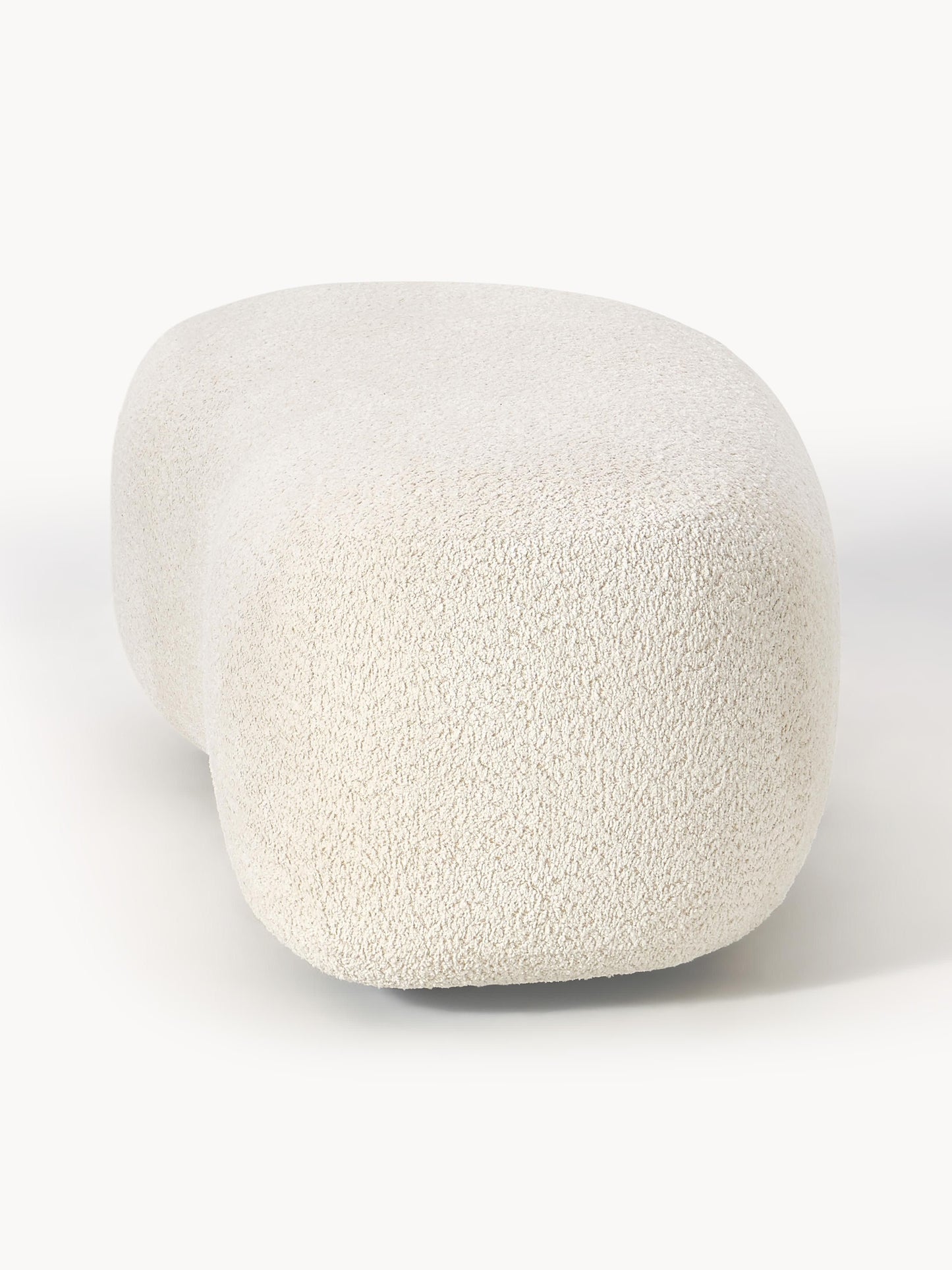 XL-Hocker Alba aus Teddy-Bouclé