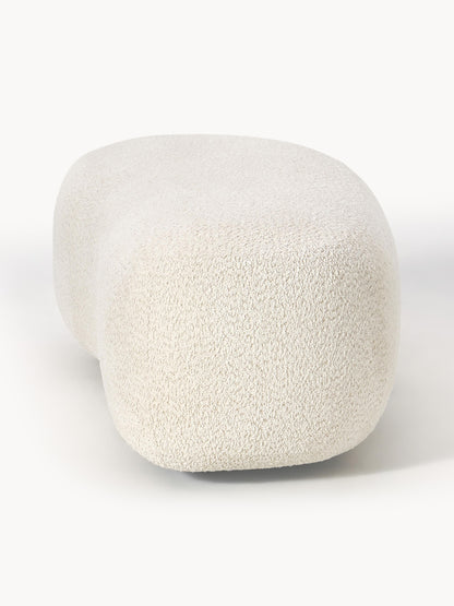 XL-Hocker Alba aus Teddy-Bouclé
