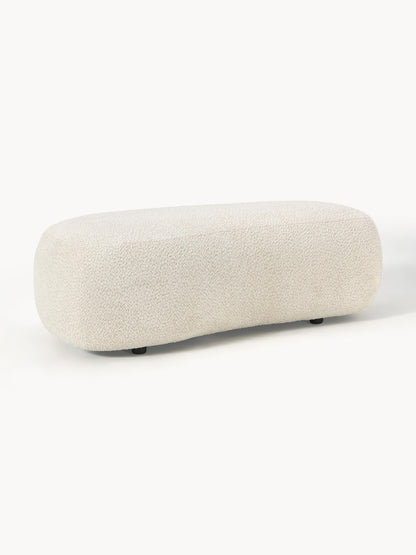 Galeriebild 1 - XL-Hocker Alba aus Teddy-Bouclé