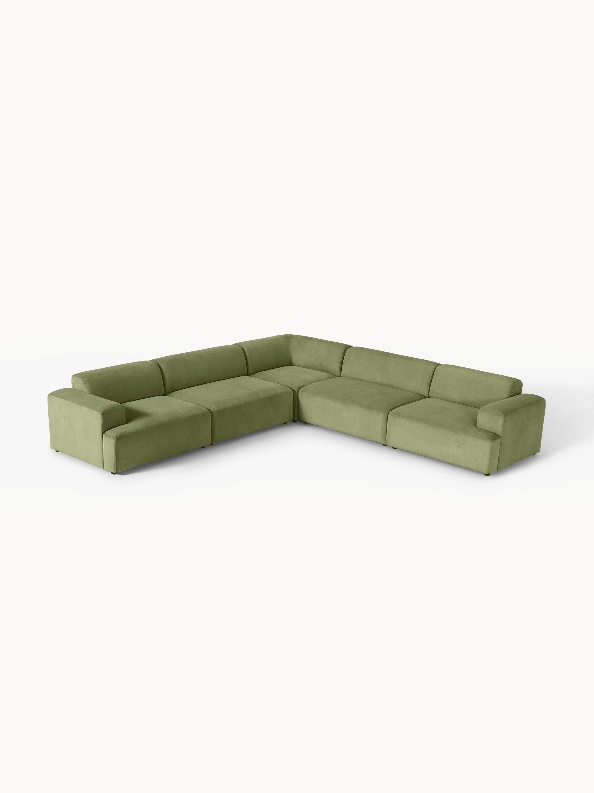 Galeriebild 1 - Cord-Ecksofa Melva (4-Sitzer)
