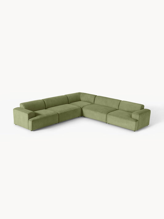 Galeriebild 1 - Cord-Ecksofa Melva (4-Sitzer)