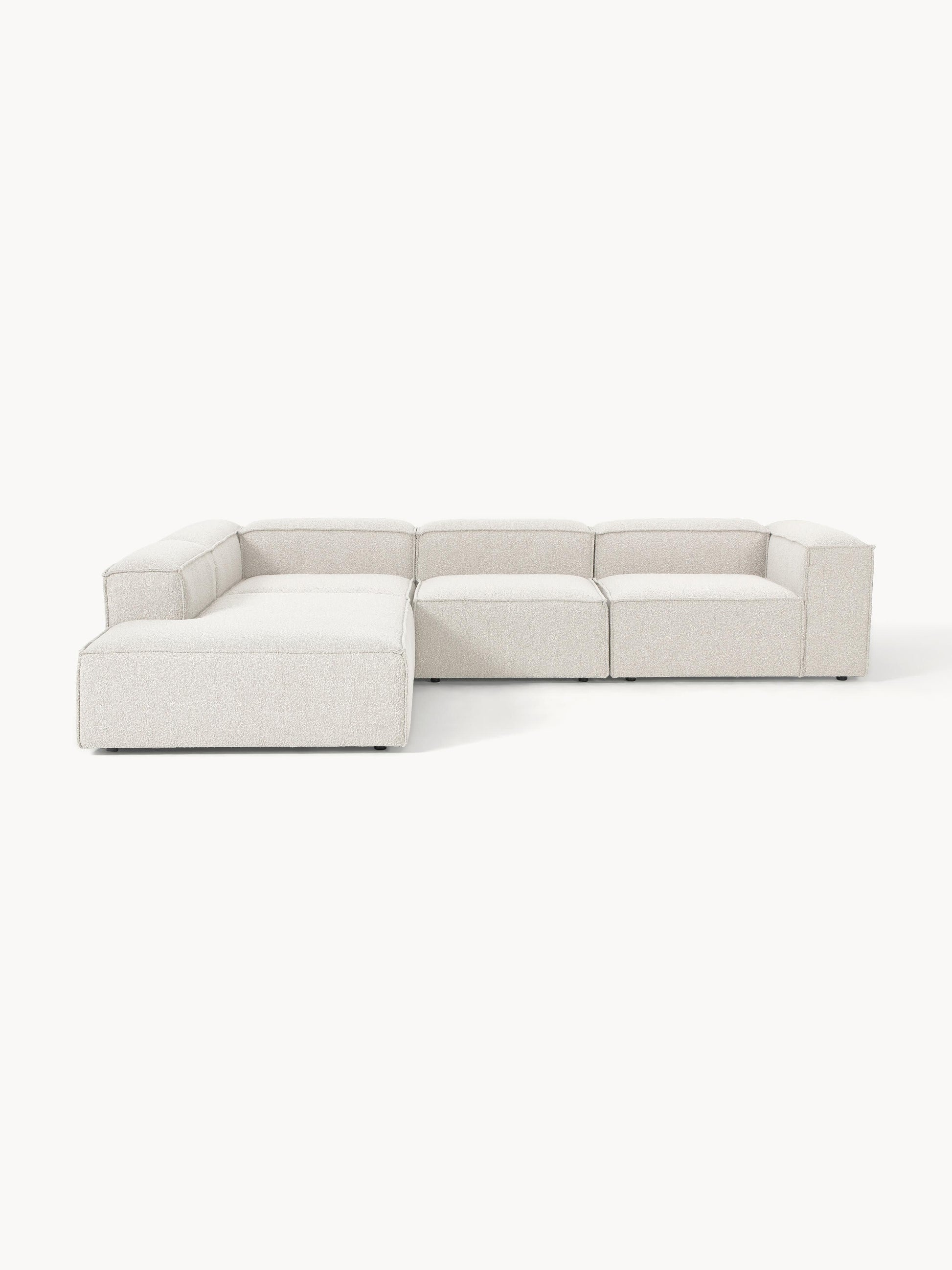 Modulares XL-Ecksofa Lennon (4-Sitzer) aus Bouclé