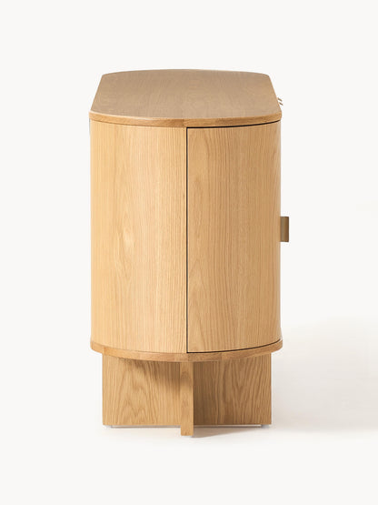Holz-Sideboard Zumi mit abgerundeten Ecken