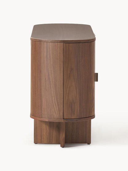 Holz-Sideboard Zumi mit abgerundeten Ecken