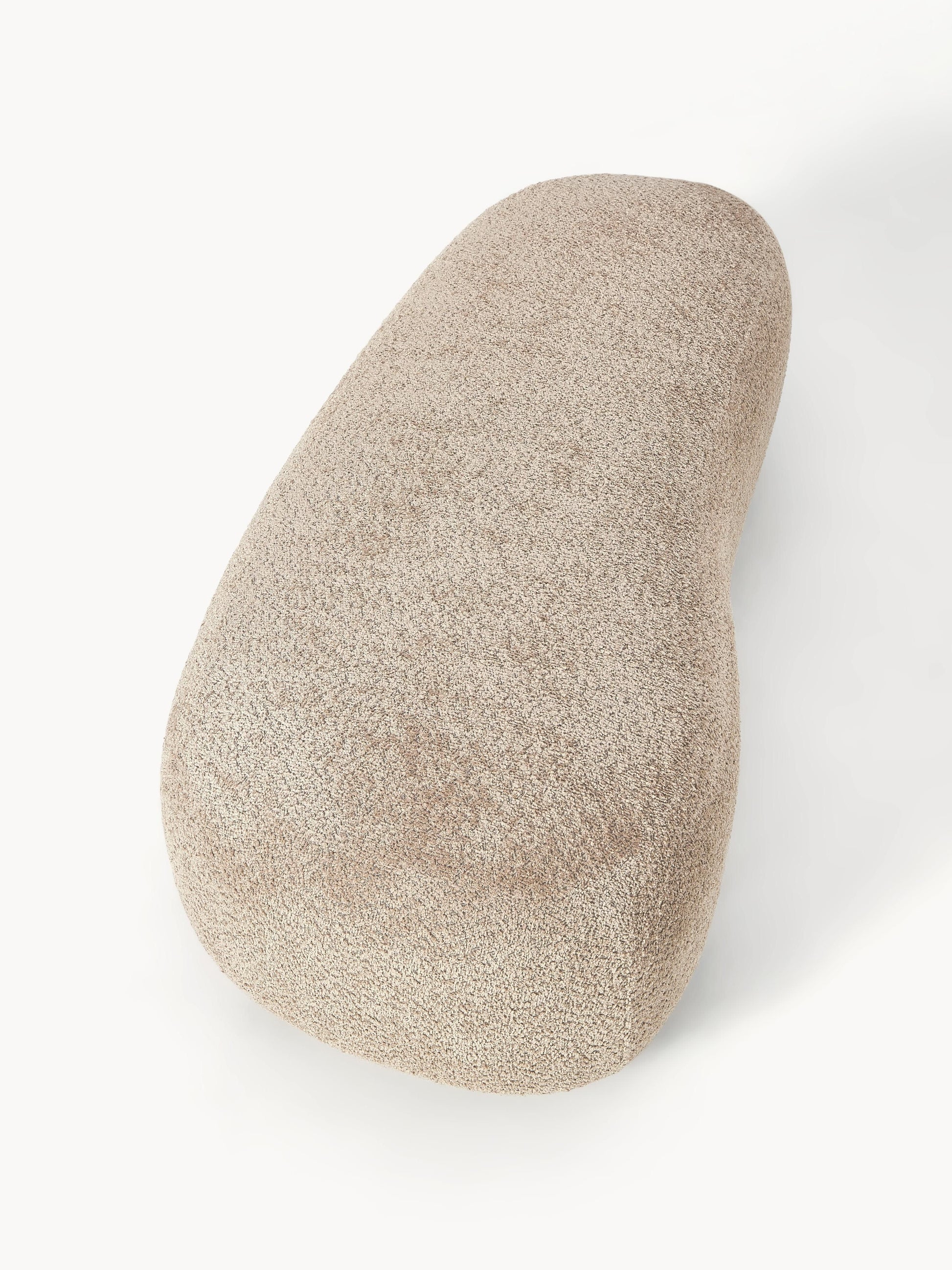 XL-Hocker Alba aus Teddy-Bouclé