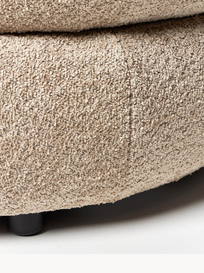XL-Hocker Alba aus Teddy-Bouclé