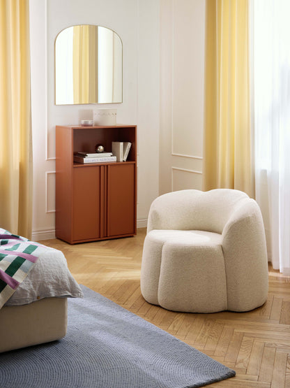 Bouclé-Loungesessel Fleur