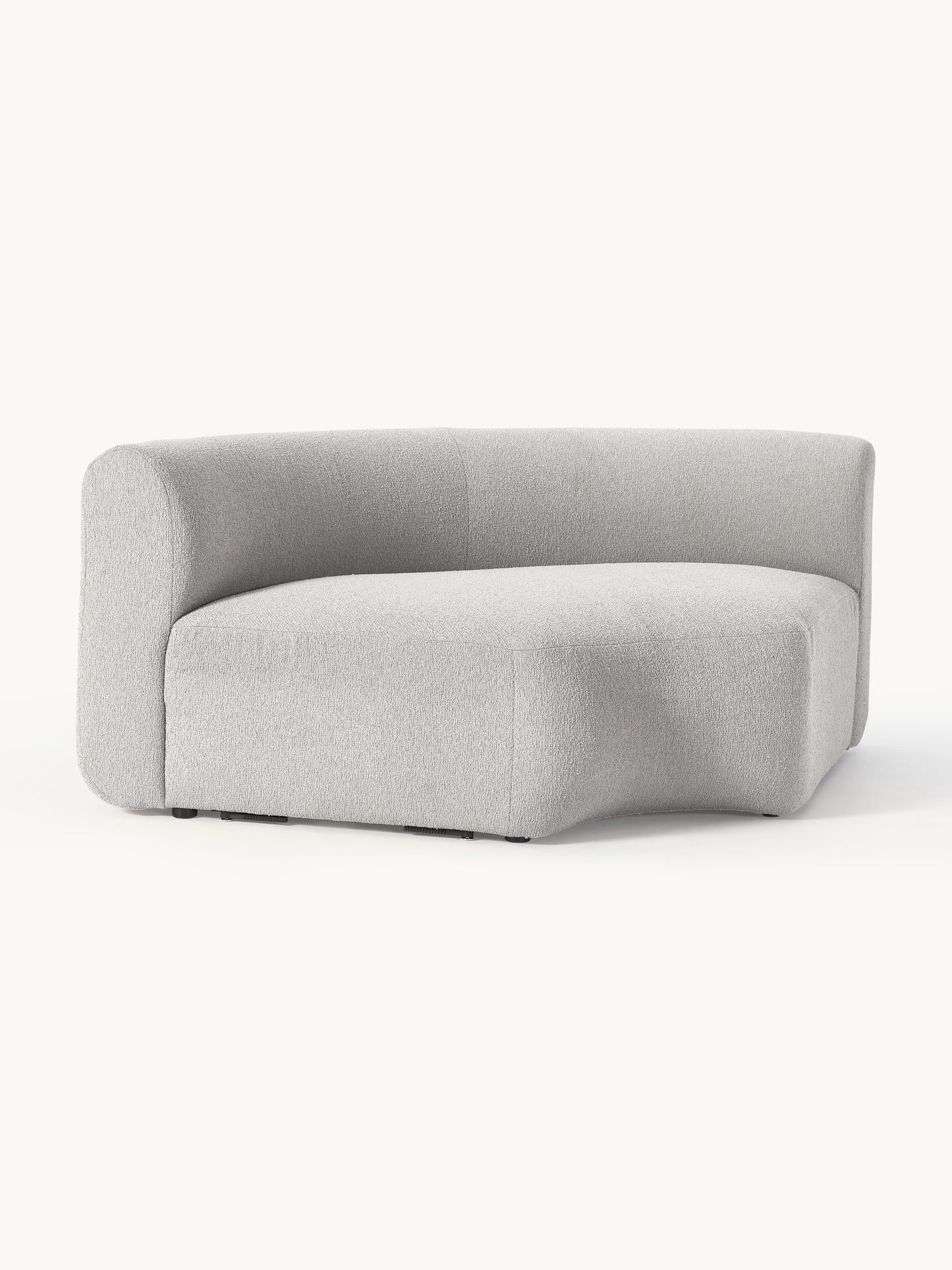 Rundes Bouclé-Eckmodul Sofia