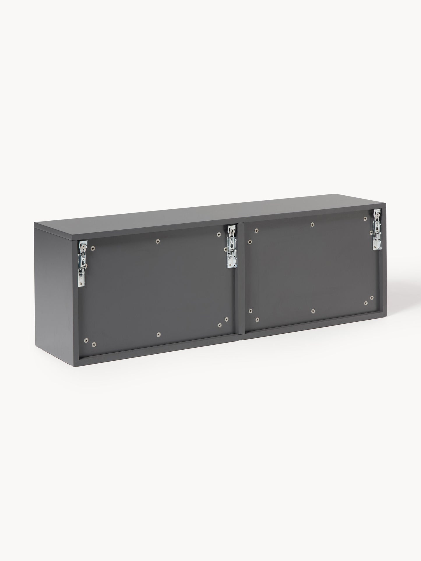 Wand-Schuhschrank Shea mit Klappfächern und geriffelter Front