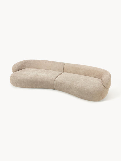 Sofa Alba (4-Sitzer) aus Teddy-Bouclé