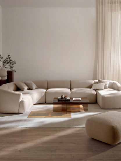 Modulares Bouclé-XL-Sofa Sofia