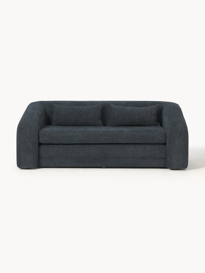 Galeriebild 1 - Schlafsofa Eliot (2-Sitzer) aus Teddy-Bouclé