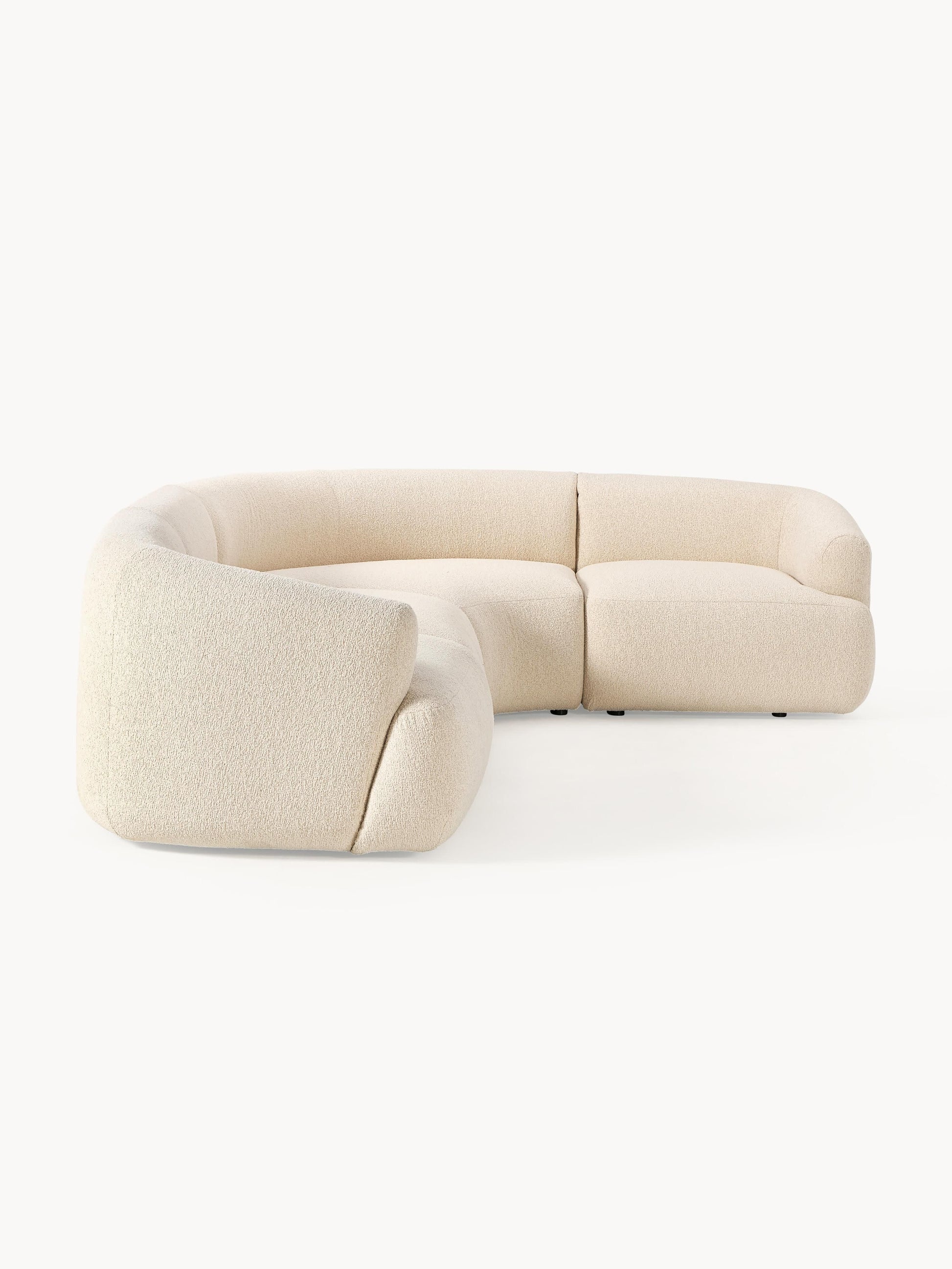 Modulares Bouclé-Ecksofa Sofia (4-Sitzer)