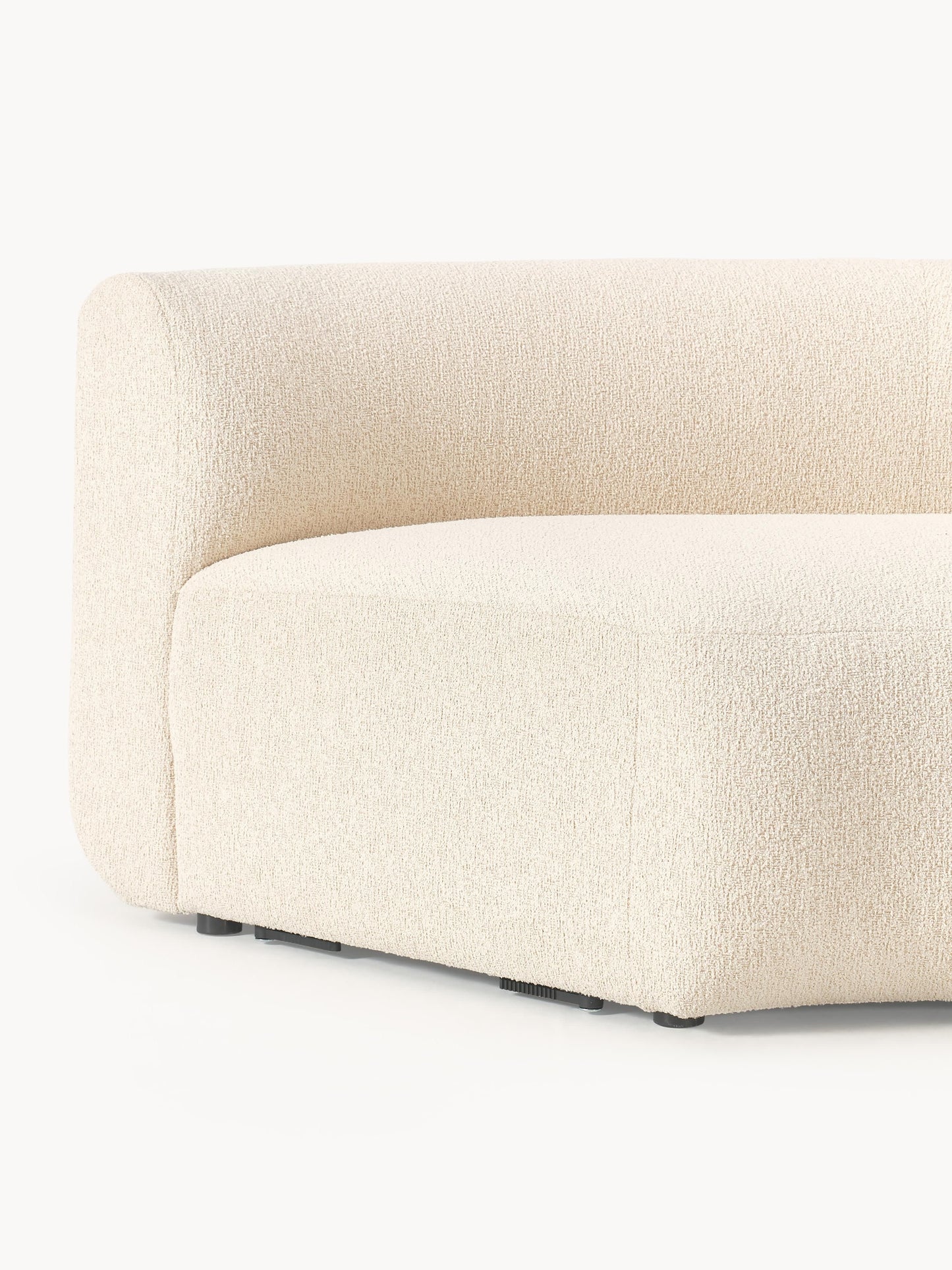 Rundes Bouclé-Eckmodul Sofia