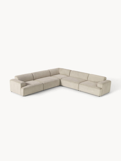 Galeriebild 1 - Cord-Ecksofa Melva (4-Sitzer)