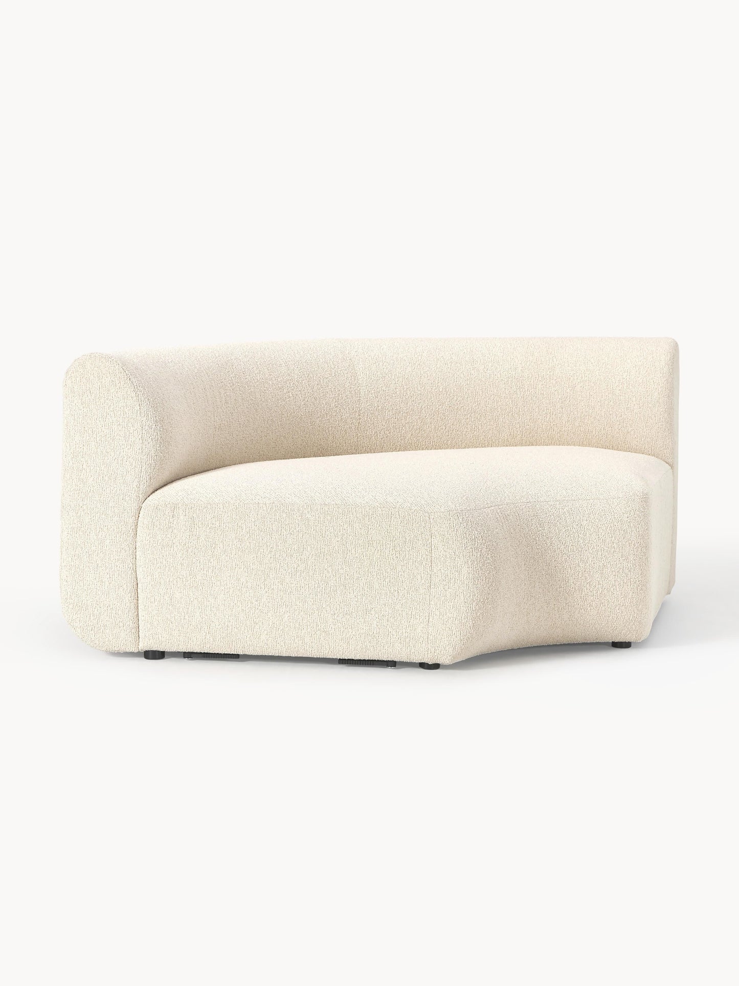 Rundes Bouclé-Eckmodul Sofia
