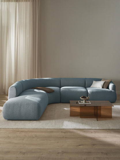 Modulares Bouclé-Ecksofa Sofia (4-Sitzer)