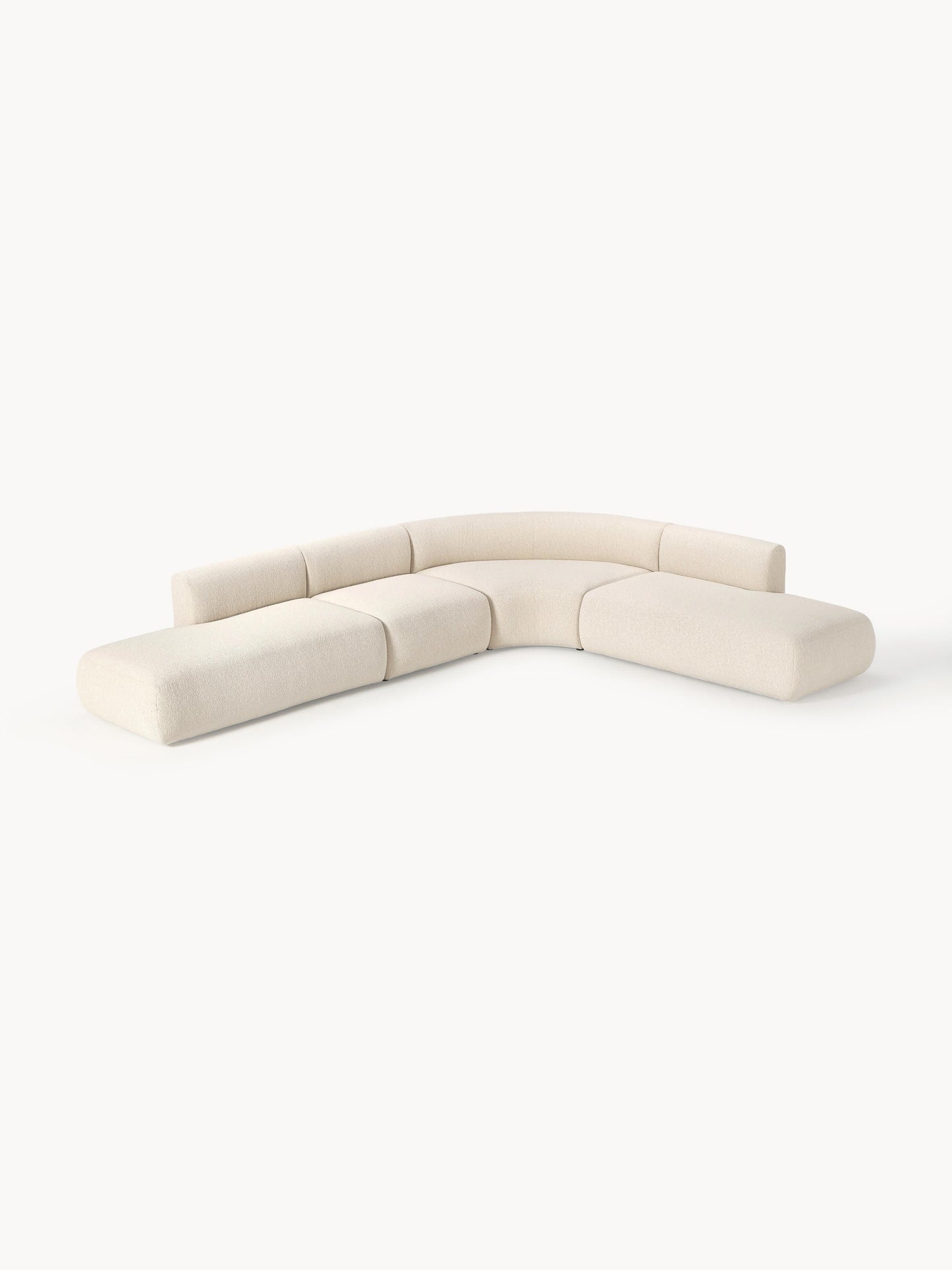 Modulares Bouclé-Ecksofa Sofia (4-Sitzer)