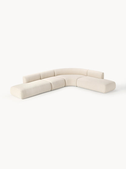 Modulares Bouclé-Ecksofa Sofia (4-Sitzer)