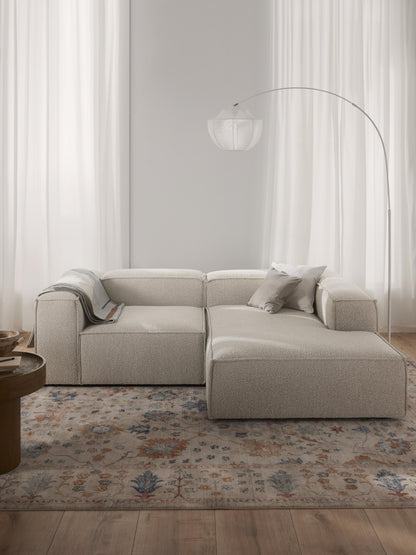 Modulares Bouclé-Ecksofa Lennon (2-Sitzer)