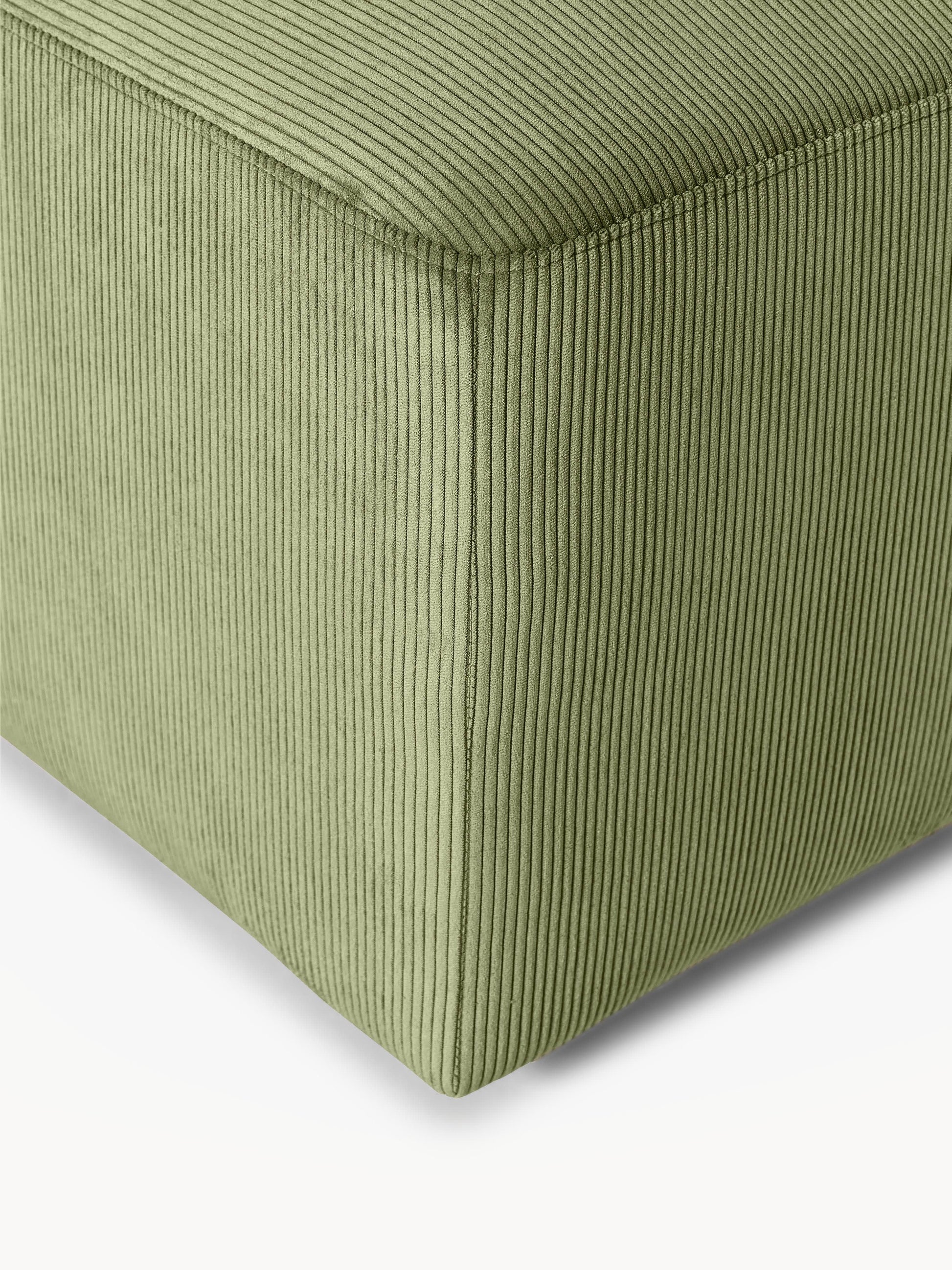 XL Sofa-Hocker Melva aus Cord, B 116 x T 72 cm