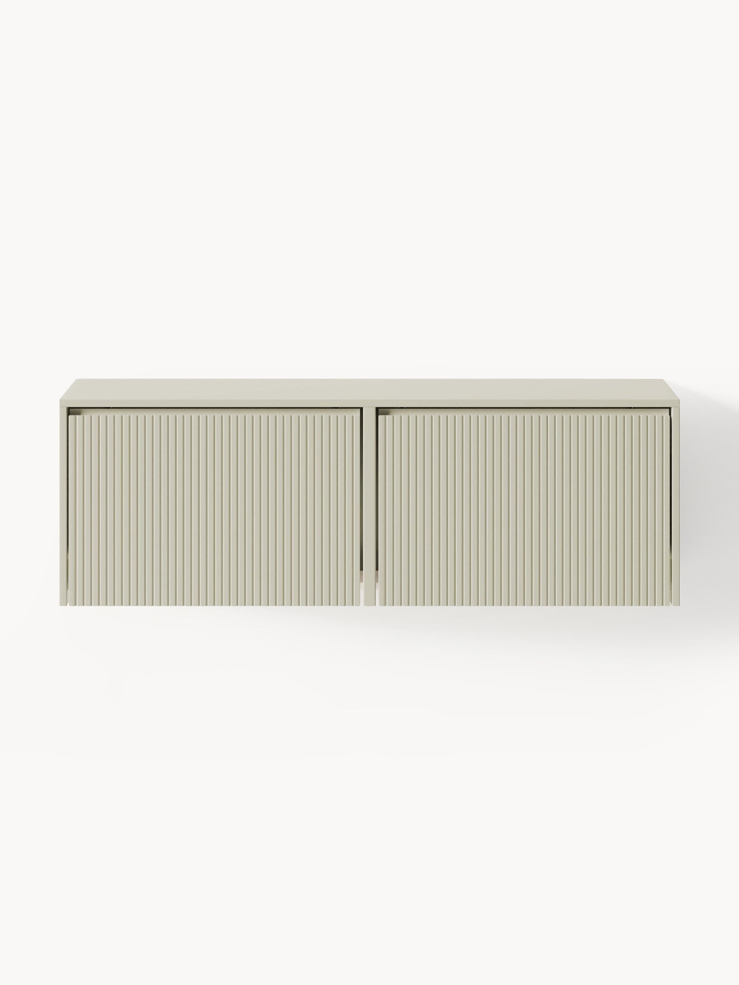 Wand-Schuhschrank Shea mit Klappfächern und geriffelter Front