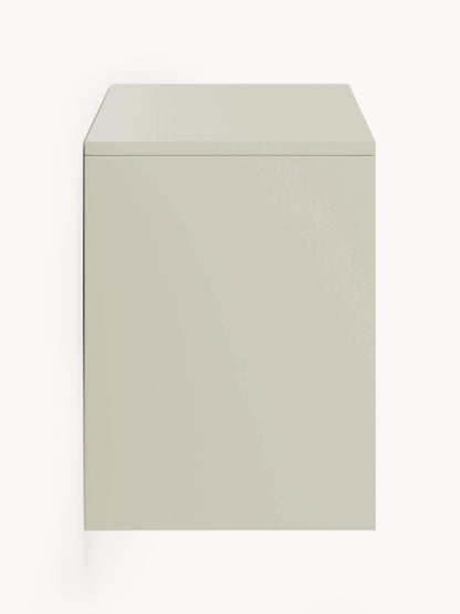 Wand-Schuhschrank Shea mit Klappfächern und geriffelter Front