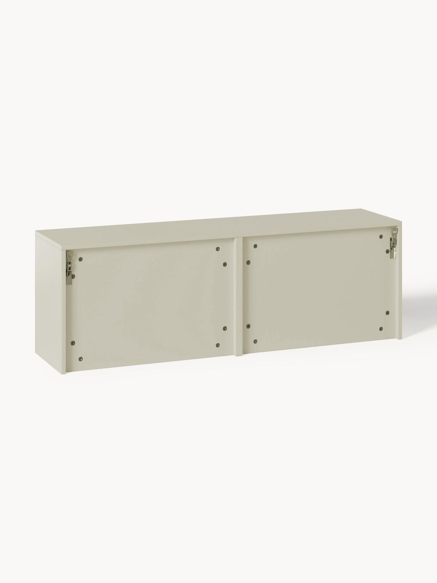 Wand-Schuhschrank Shea mit Klappfächern und geriffelter Front