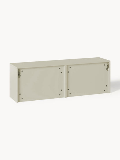 Wand-Schuhschrank Shea mit Klappfächern und geriffelter Front