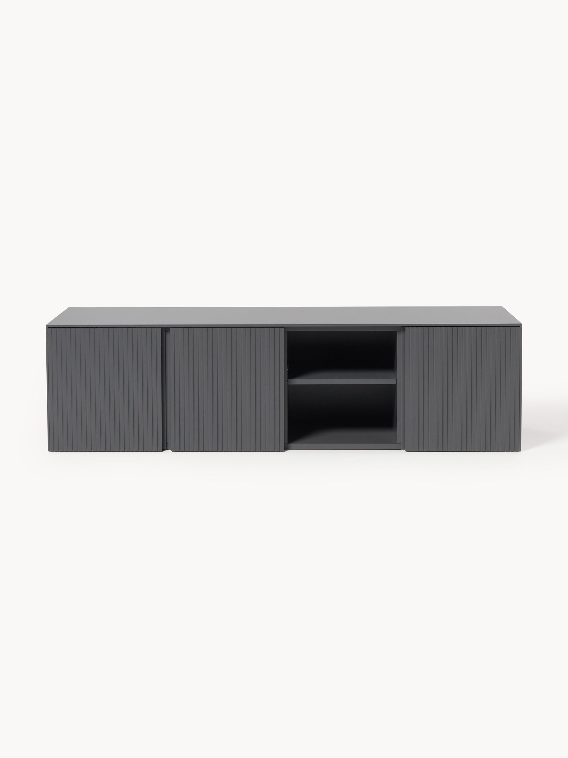 Lowboard Shea mit geriffelter Front