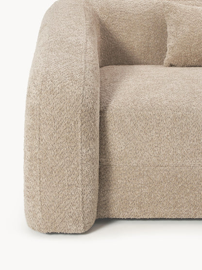 Schlafsofa Eliot (3-Sitzer) aus Teddy-Bouclé