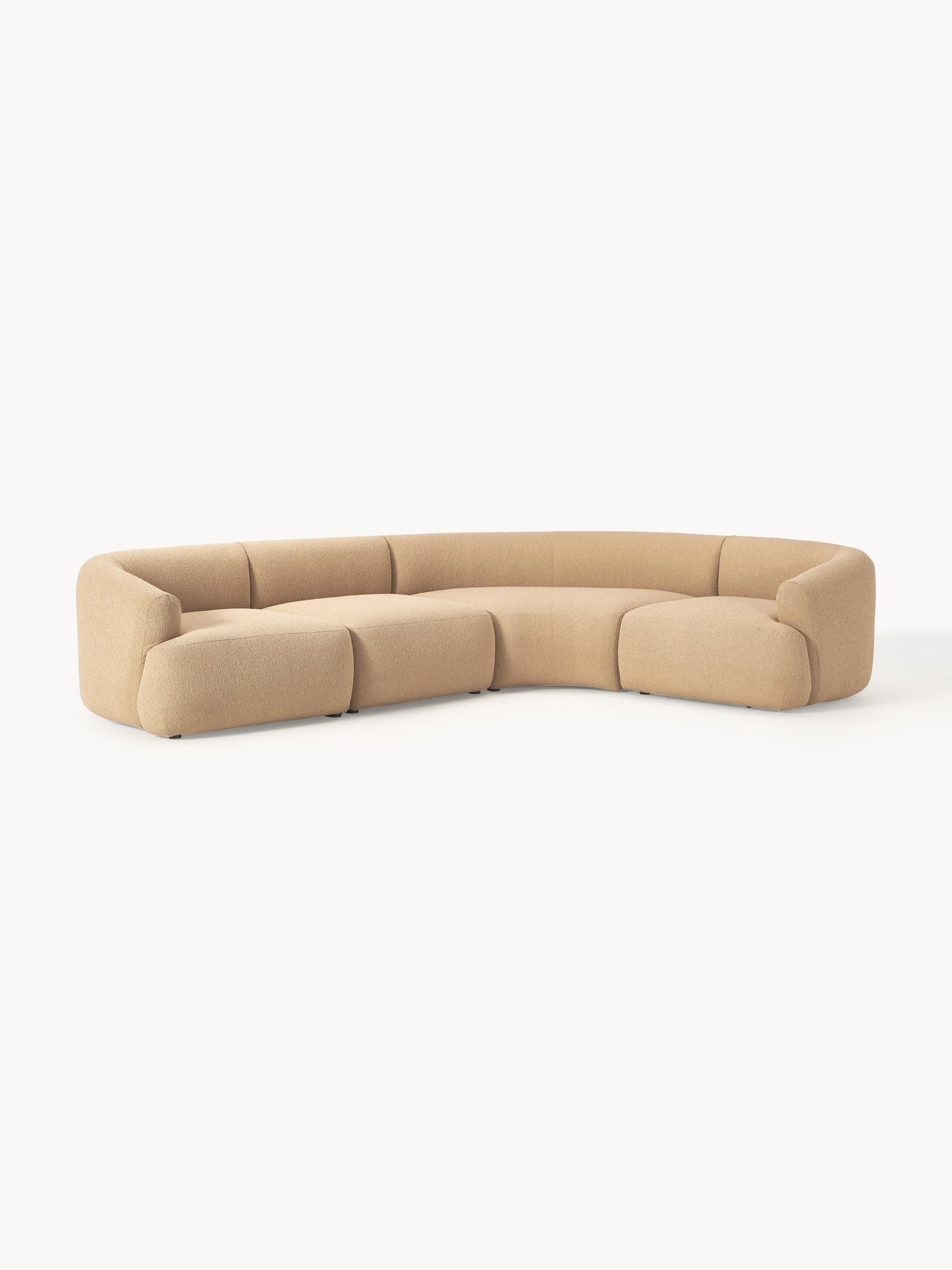 Modulares Bouclé-Ecksofa Sofia (4-Sitzer)